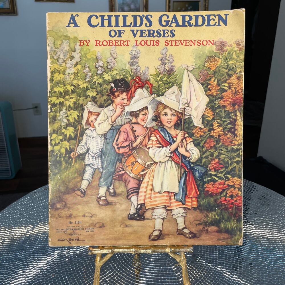 1937 A CHILD'S GARDEN OF VERSES Covers, Robert Louis Stevenson ilstr Clara Burd